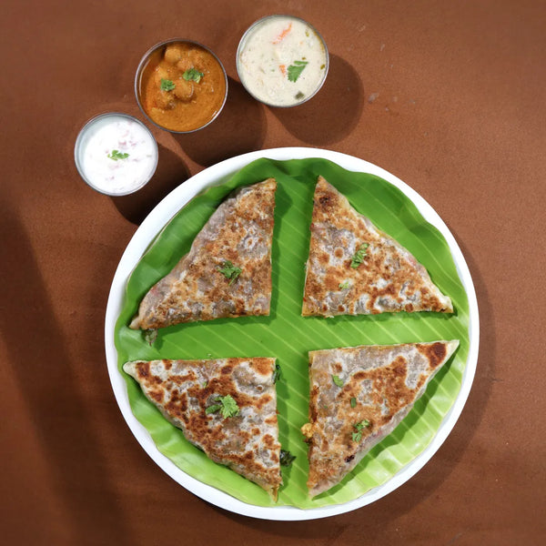 Stuffed Kheema Paneer Parotta